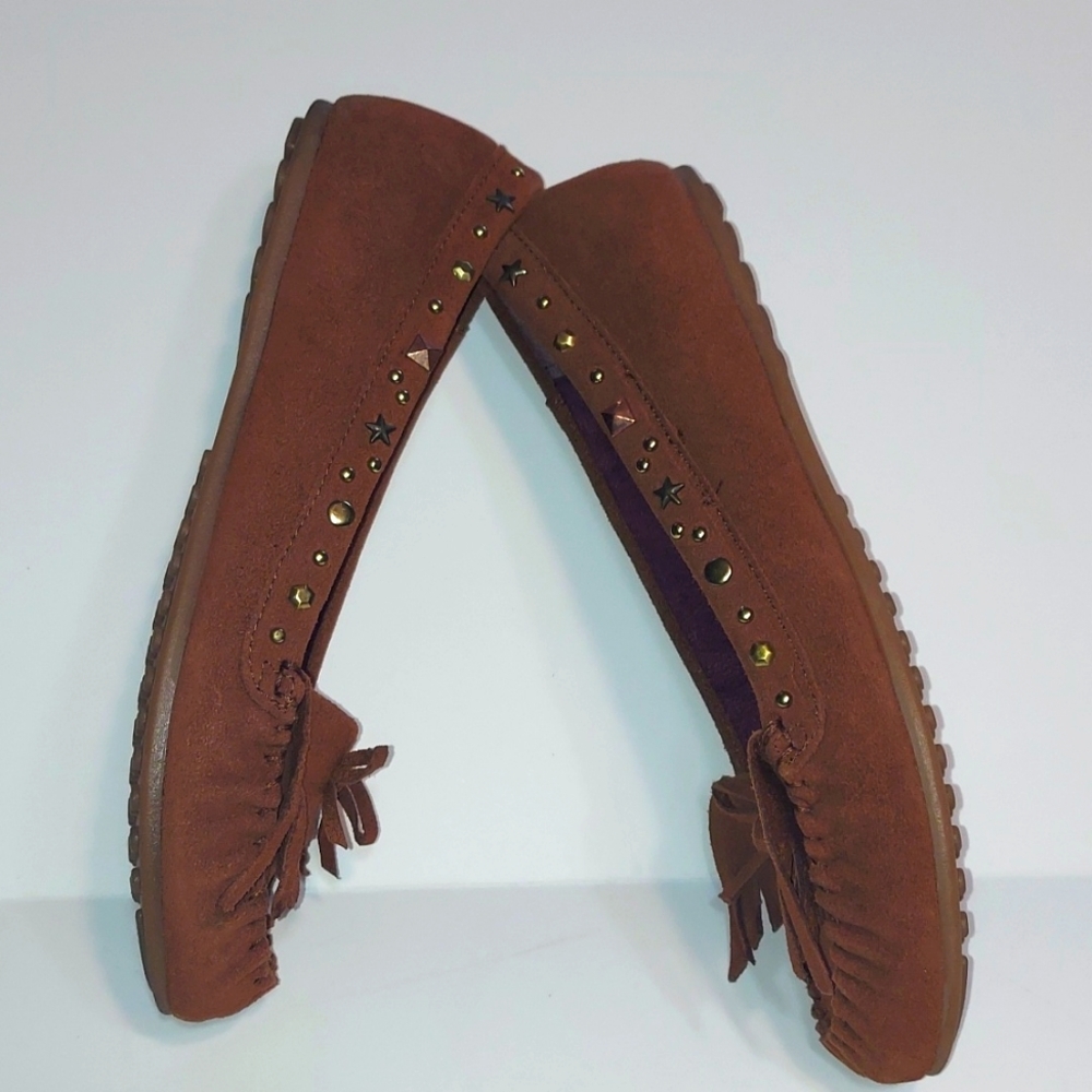 Lei Fallon Studded Suede Moccasins - Picture 5 of 5
